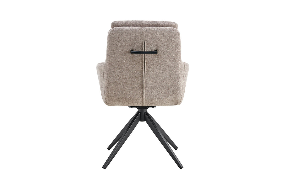Chaise Lisold Pivotant Tissu Sable