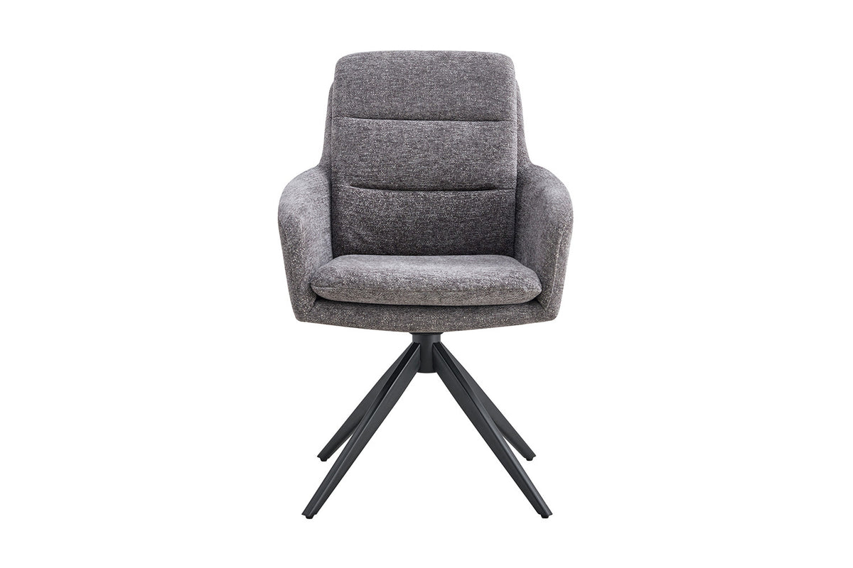 Chaise Lisold Pivotant Tissu Gris foncé