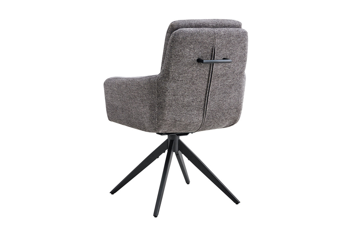 Chaise Lisold Pivotant Tissu Gris foncé
