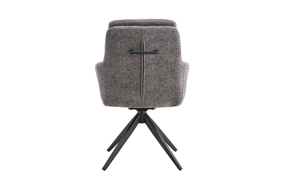 Chaise Lisold Pivotant Tissu Gris foncé