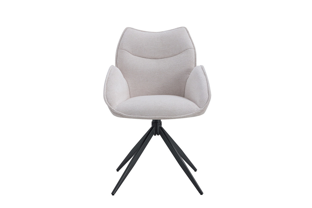 Chaise Mahi Pivotant Tissu Beige