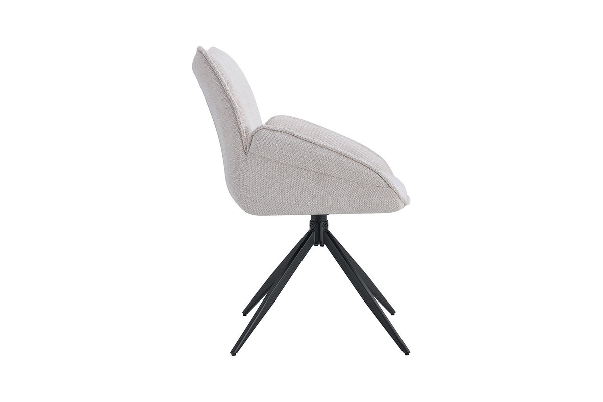 Chaise Mahi Pivotant Tissu Beige