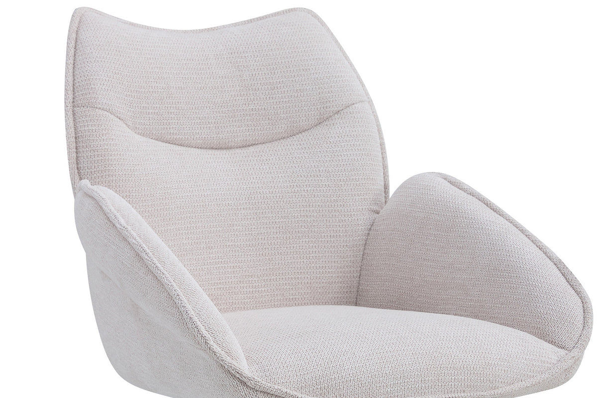 Chaise Mahi Pivotant Tissu Beige