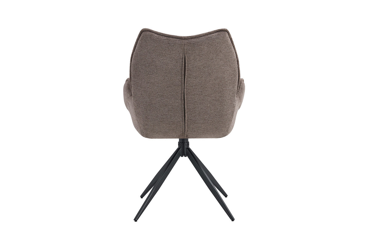 Chaise Mahi Pivotant Tissu Poivre