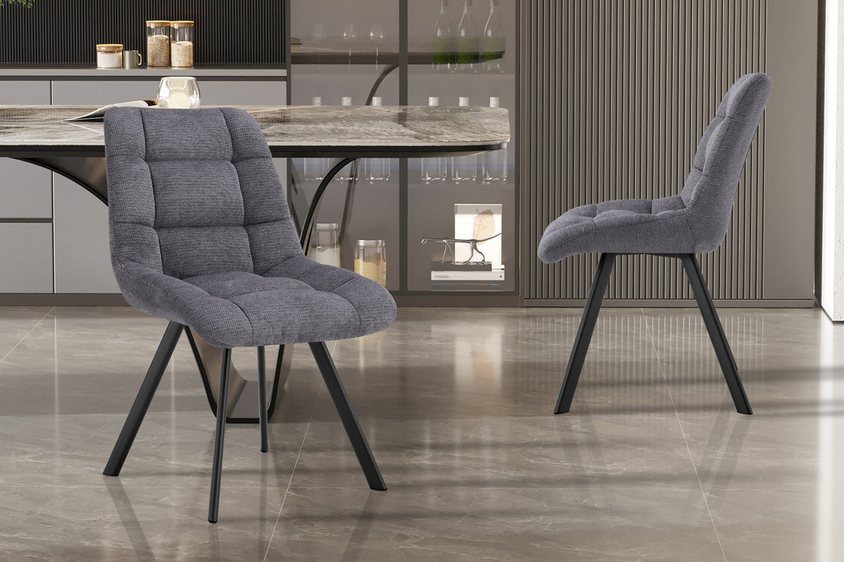Chaise Lizzy Tissu Ote Share 456 Gris foncé