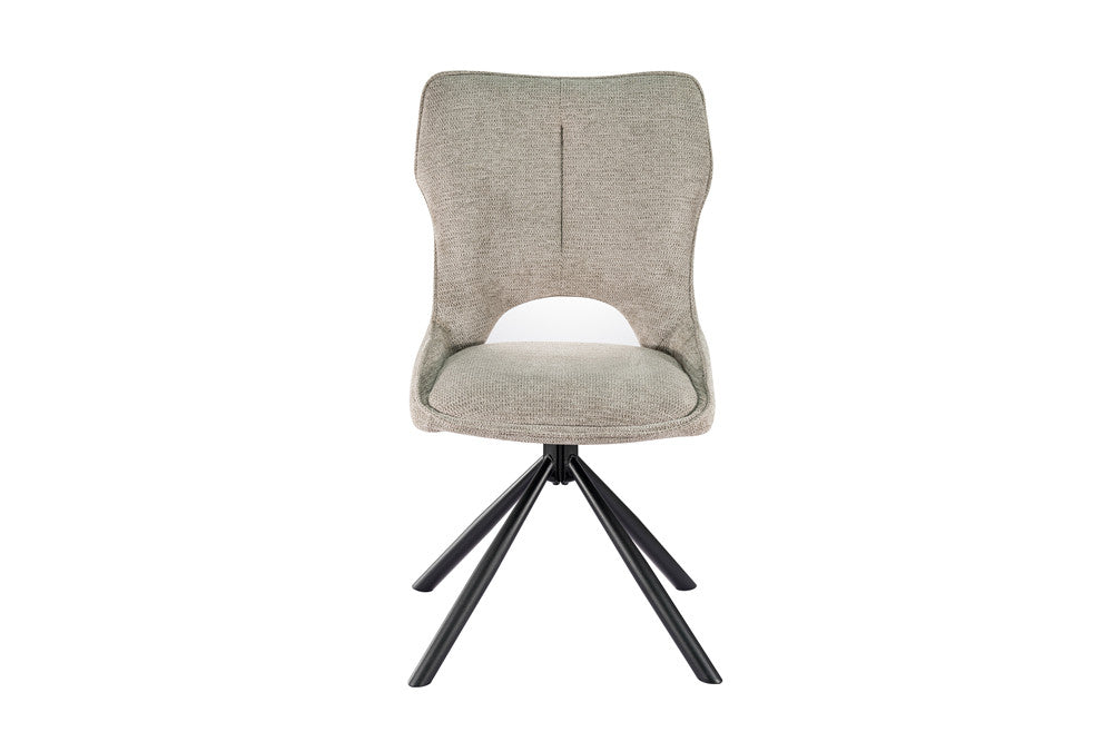 Chaise Mori Pivotant Tissu Ote Gris clair