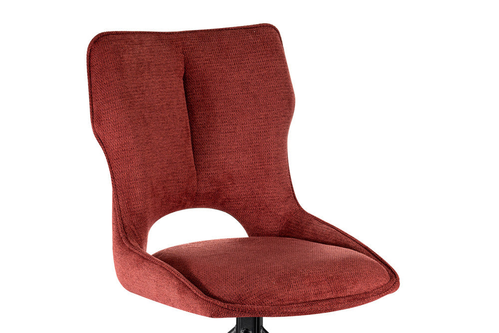 Chaise Mori Pivotant Tissu Ote Rouge
