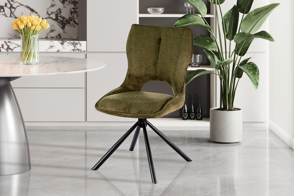 Chaise Mori Pivotant Tissu Ote Vert