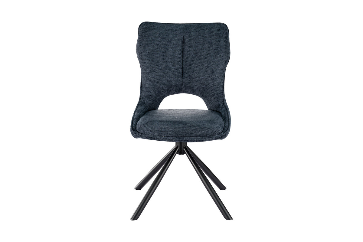 Chaise Mori Pivotant Tissu Ote Bleu