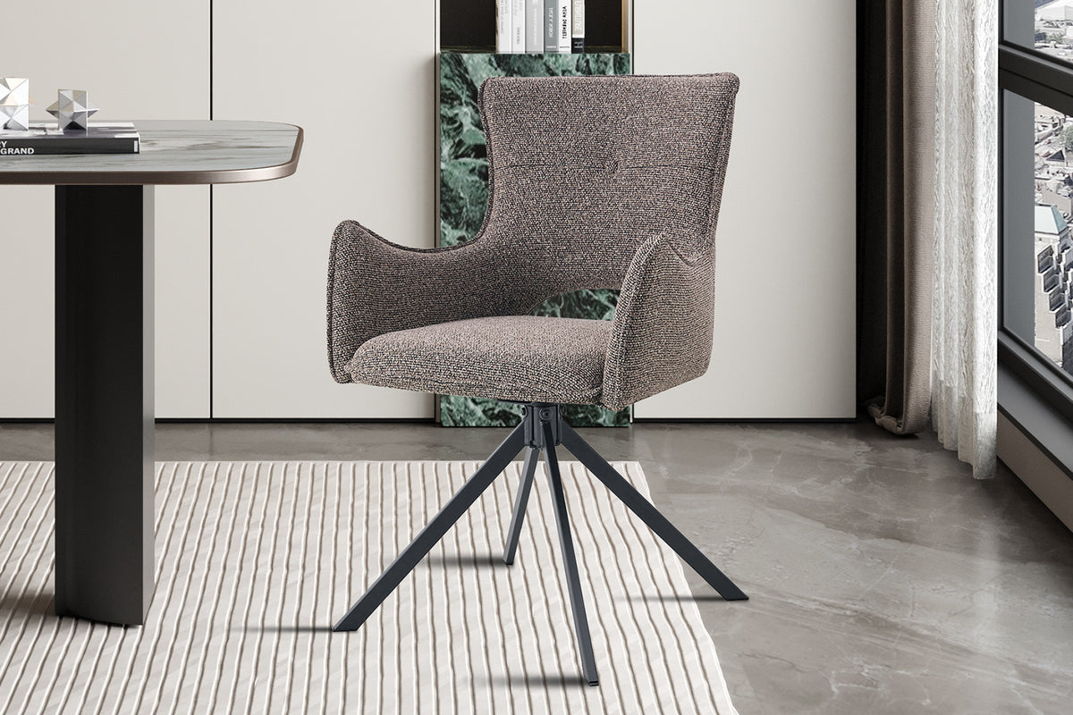 Chaise Billy Pivotant Tissu Ote Sable
