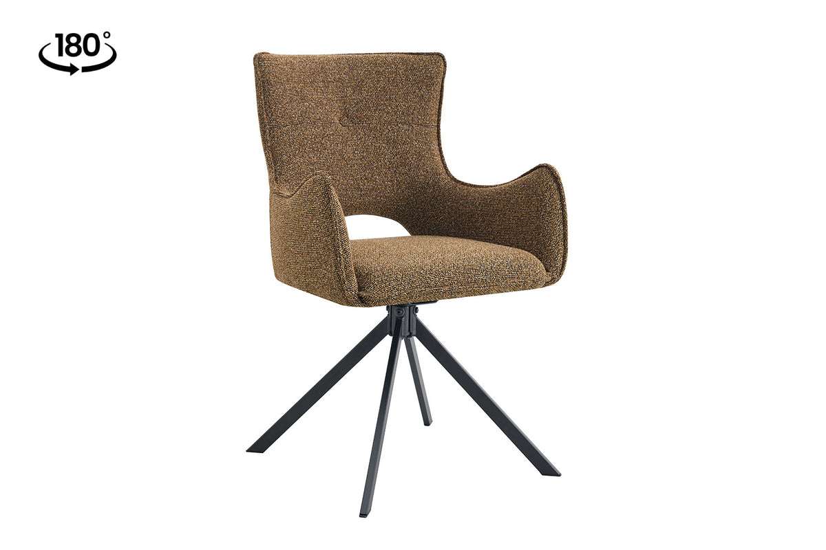 Chaise Billy Pivotant Tissu Ote Rouille