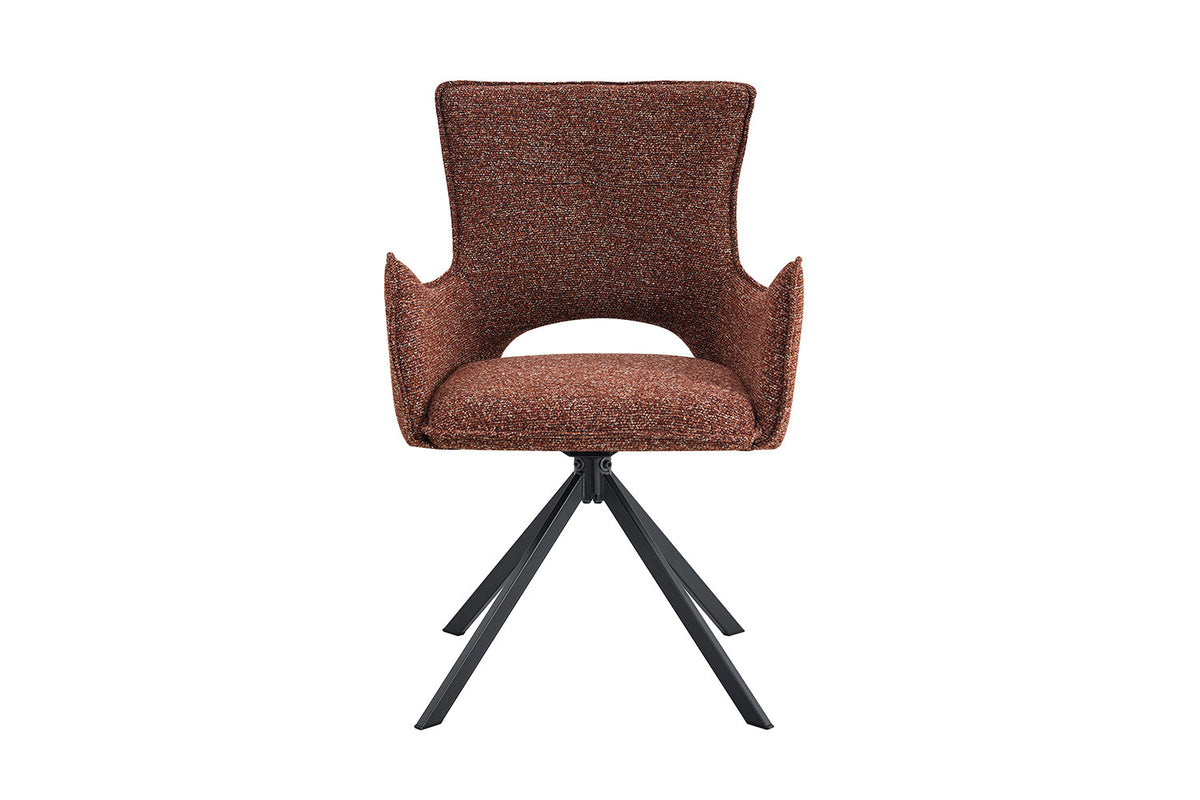 Chaise Billy Pivotant Tissu Ote Rouge