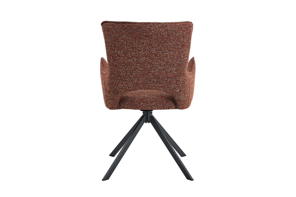 Chaise Billy Pivotant Tissu Ote Rouge