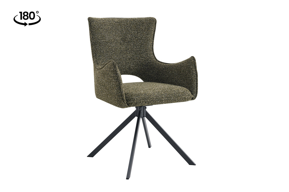 Chaise Billy Pivotant Tissu Ote Vert