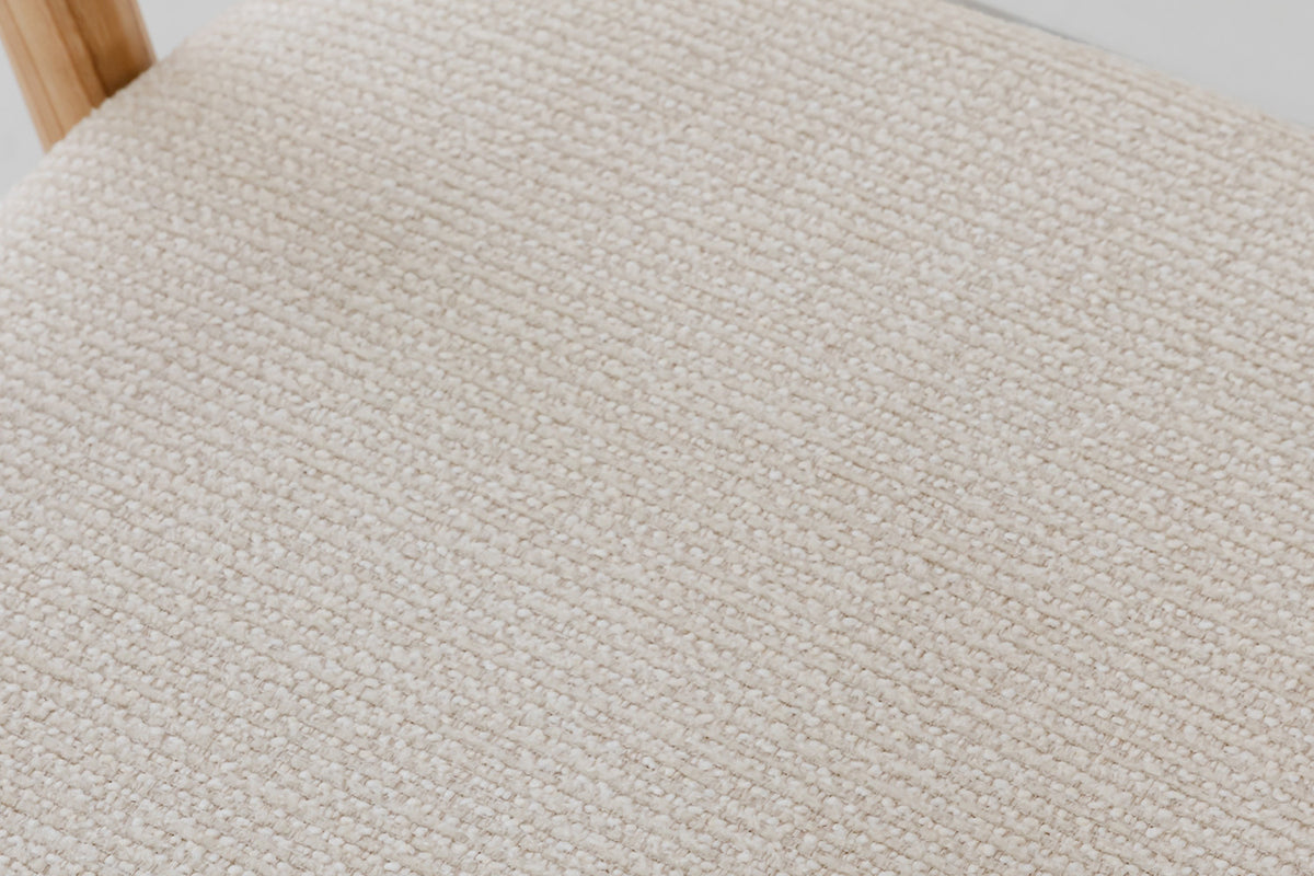 Chaise Claire Frêne Naturel Tissu chenille Beige