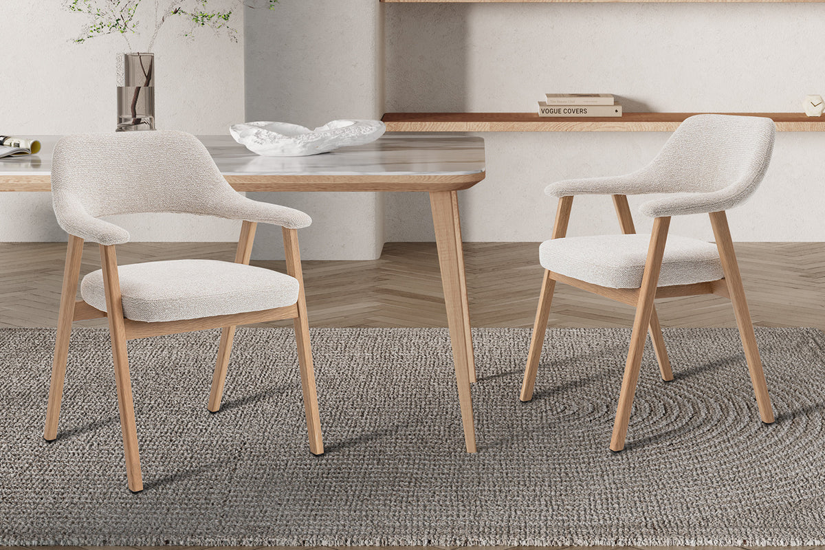 Chaise Coralie Chêne massive Beige