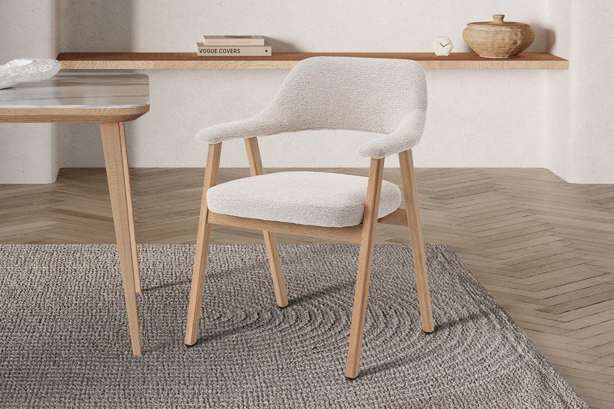 Chaise Coralie Chêne massive Beige