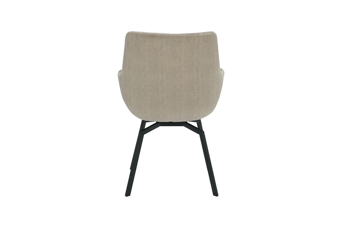 Chaise Modest Pivotant Velours côtelé Beige