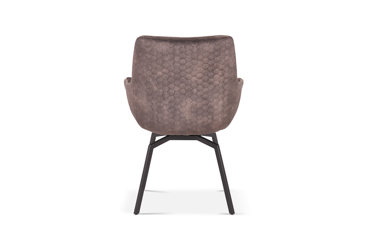 Chaise Modest Pivotant Velours Taupe