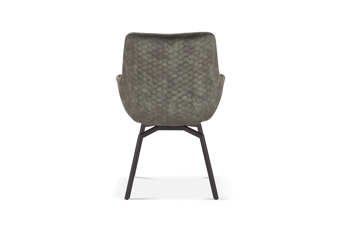Chaise Modest Pivotant Velours Vert