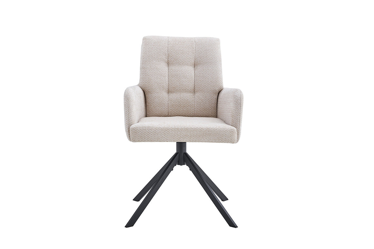 Chaise Granada Pivotant Tissu Beige