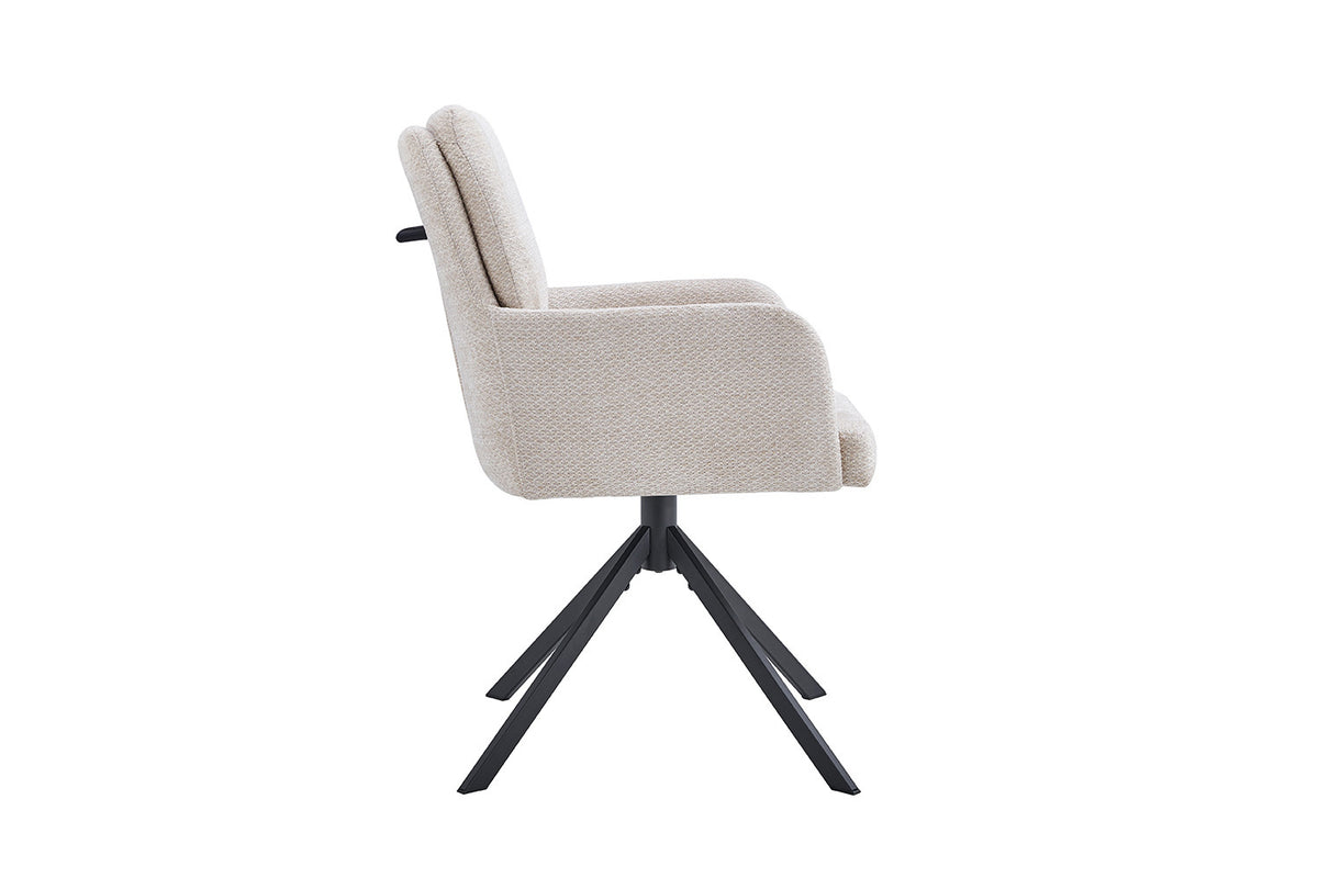 Chaise Granada Pivotant Tissu Beige
