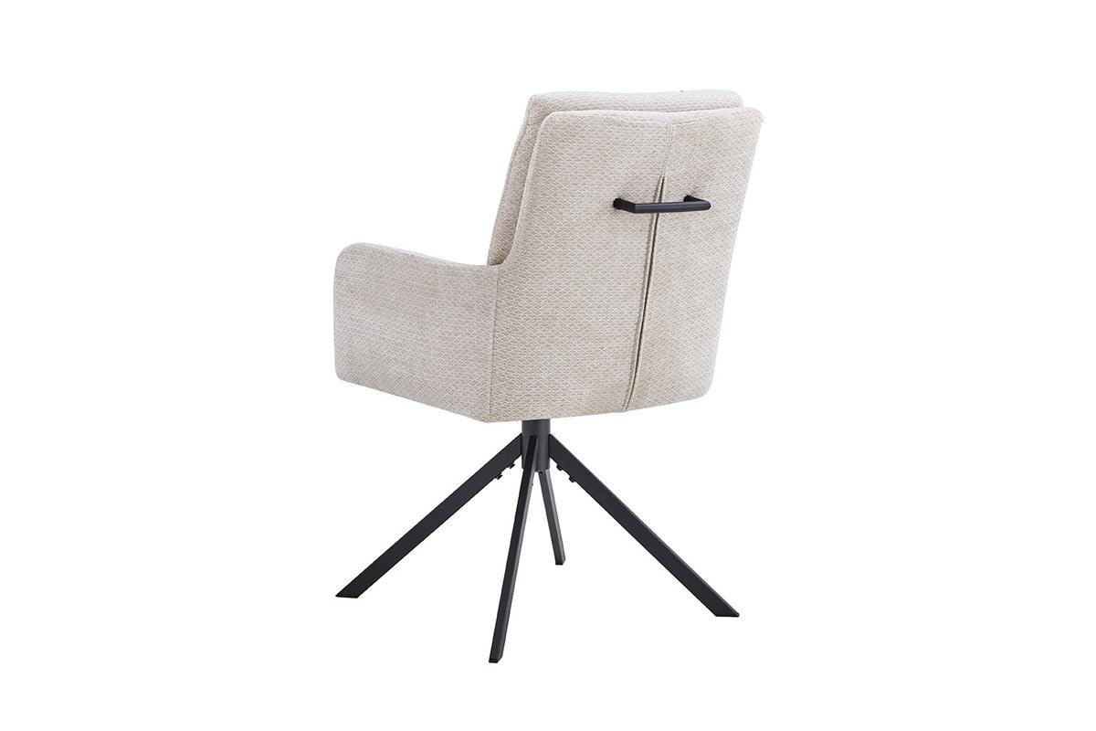 Chaise Granada Pivotant Tissu Beige