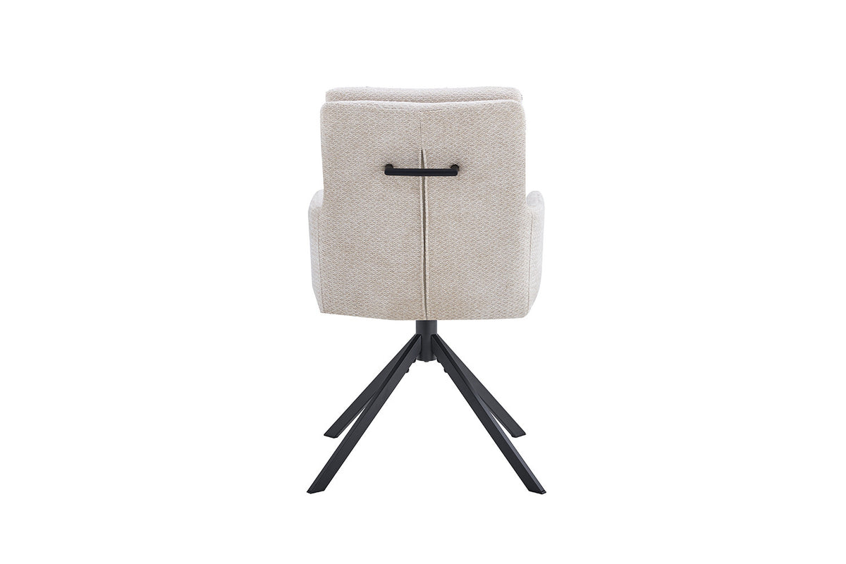 Chaise Granada Pivotant Tissu Beige