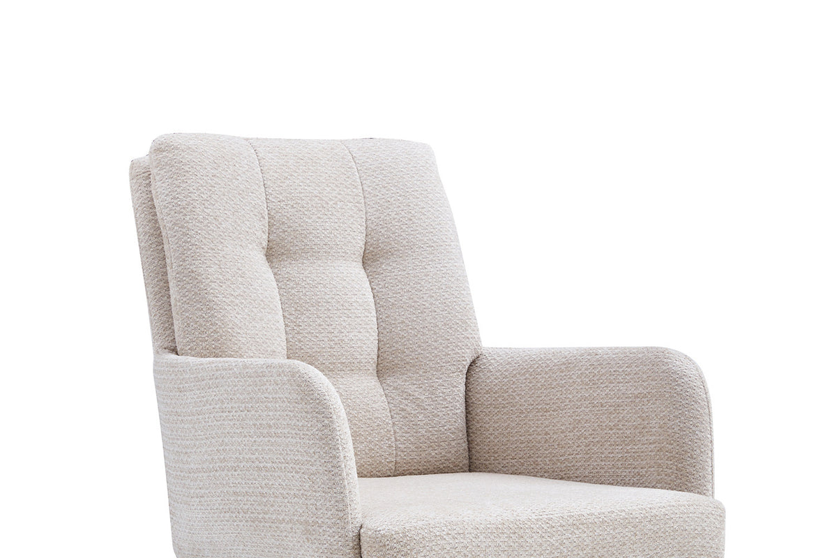 Chaise Granada Pivotant Tissu Beige