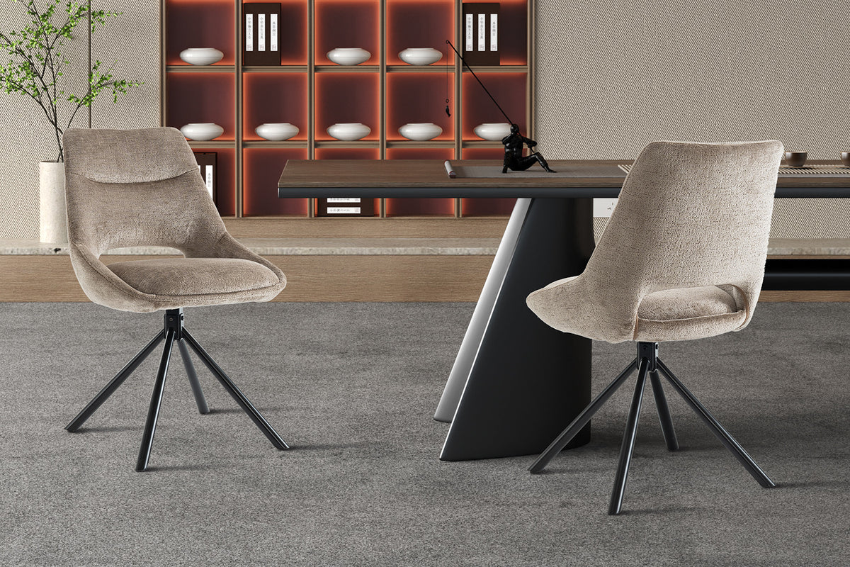 Chaise Dante Tissu Taupe