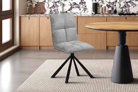 Chaise Jack Pivotant Tissu Gris clair