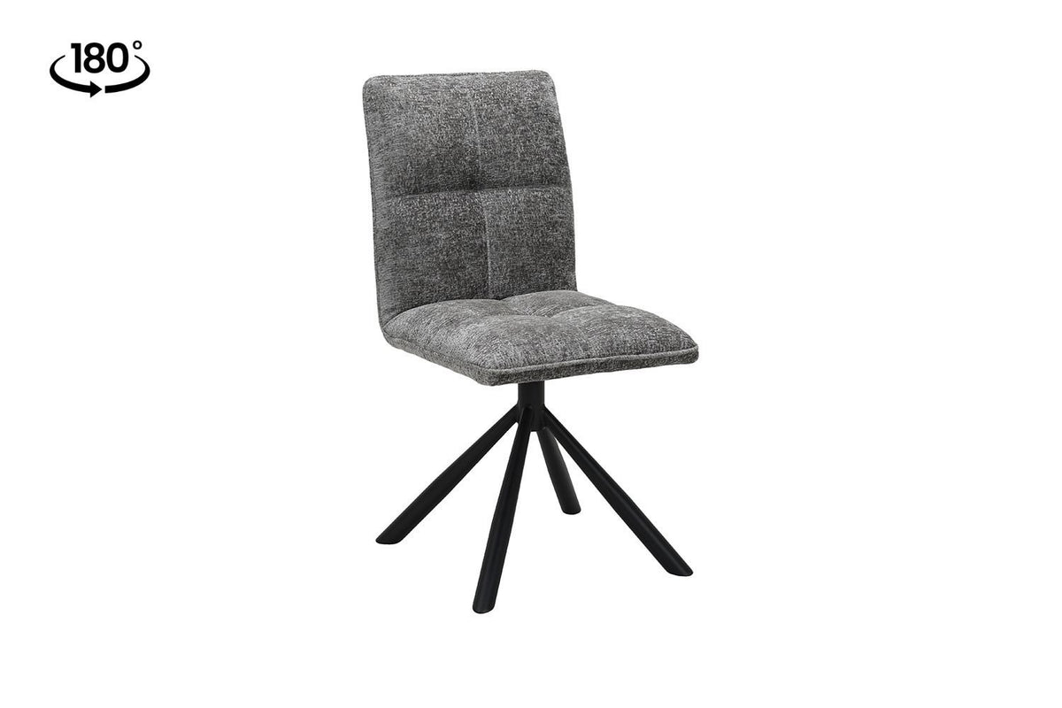 Chaise Jack Pivotant Tissu Gris
