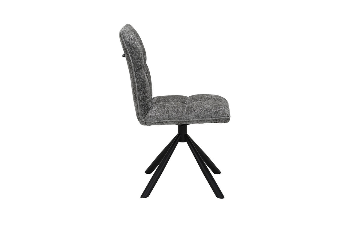 Chaise Jack Pivotant Tissu Gris