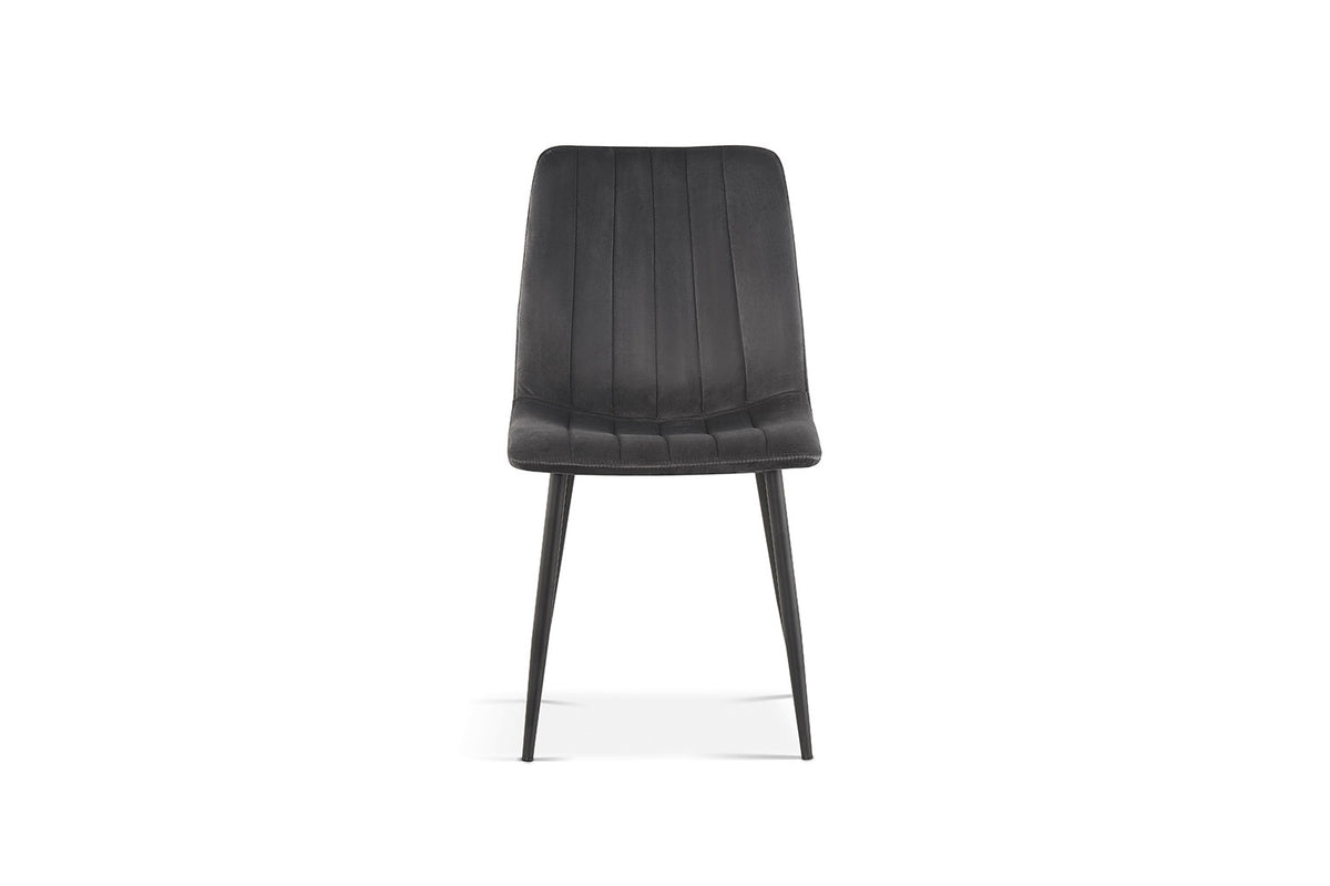 Chaise Willis Velours Gris
