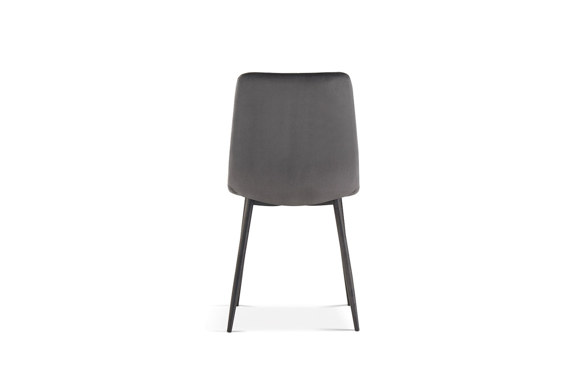 Chaise Willis Velours Gris