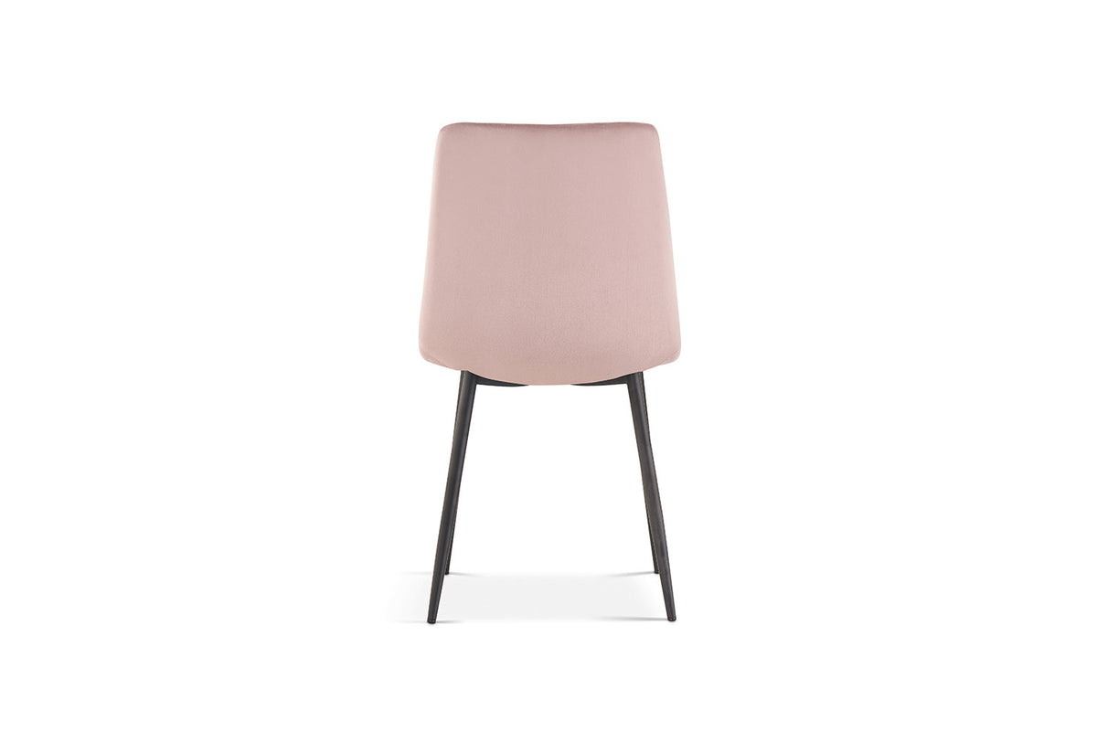 Chaise Willis Velours Rose