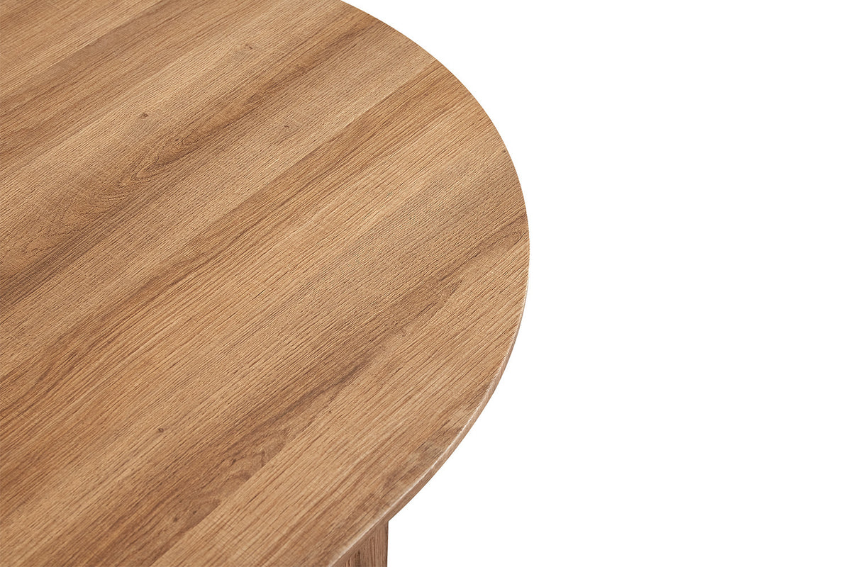 Table basse Lagos Ronde Décor Chêne Vieilli