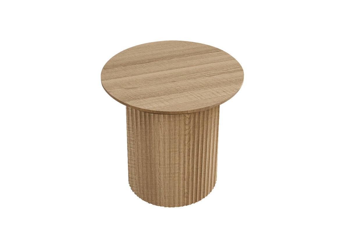Table basse Lagos Ronde Décor Chêne Naturel