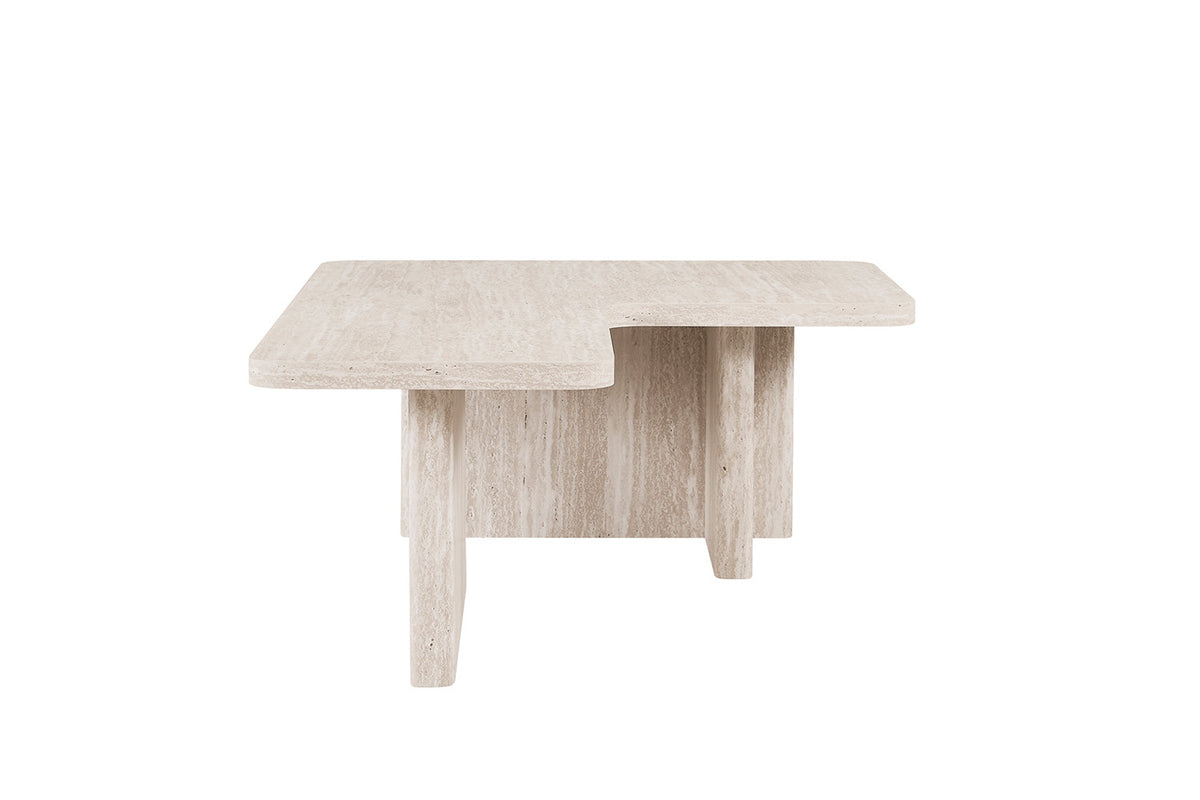 Table basse Arallo effet travertin