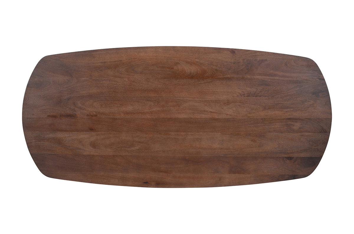 Table Tommy 220x100 cm Ovale Danoise Pied Bois de manguier Brun