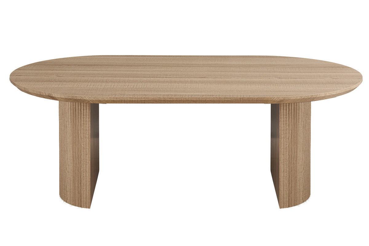 Table Lagos 220 cm Ovale Décor Chêne Naturel