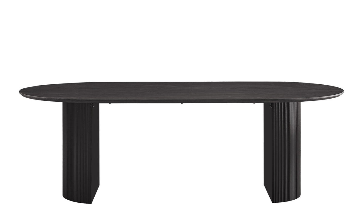 Table à manger Lagos 220 cm Ovale Décor Brun foncé