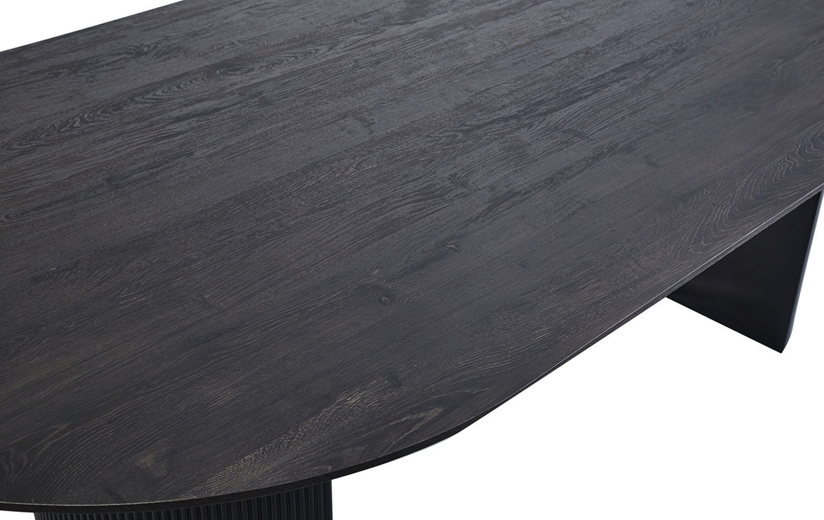 Table à manger Lagos 220 cm Ovale Décor Brun foncé