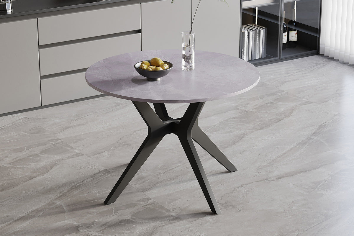 Table à manger ronde Apollo Revetement en Pierre 110 cm