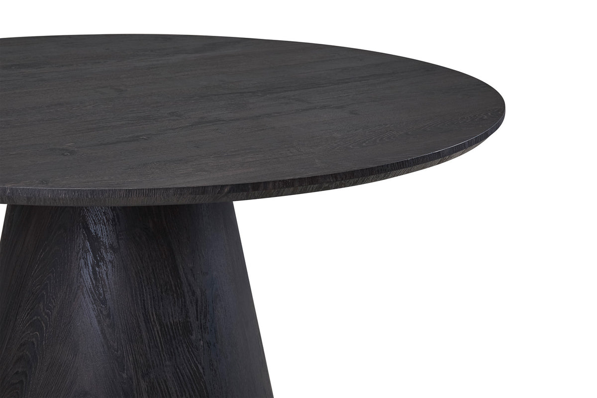 Table à manger Miklos ronde 120cm décor Brun foncé
