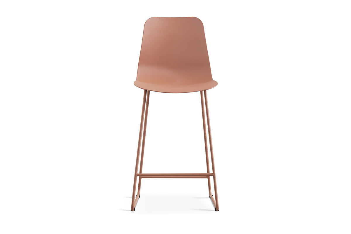 Chaise de comptoir Marie Terracotta