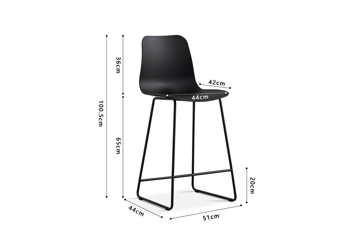 Chaise de comptoir Marie Noir