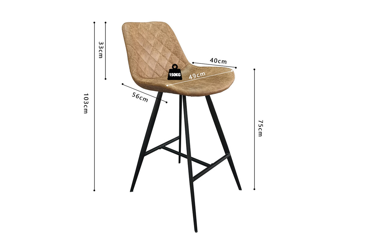 Tabouret de bar Palmas Camel
