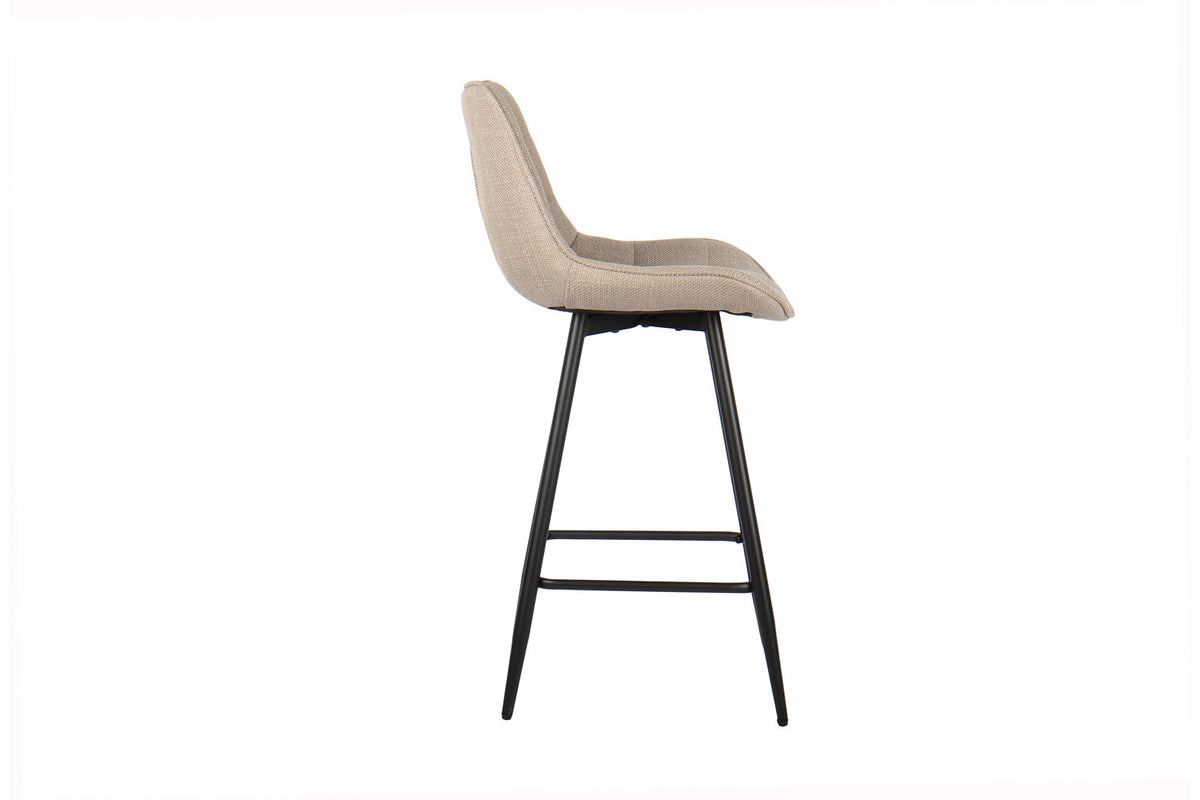 Chaise de comptoir Ariba Tissu Beige/Gris clair