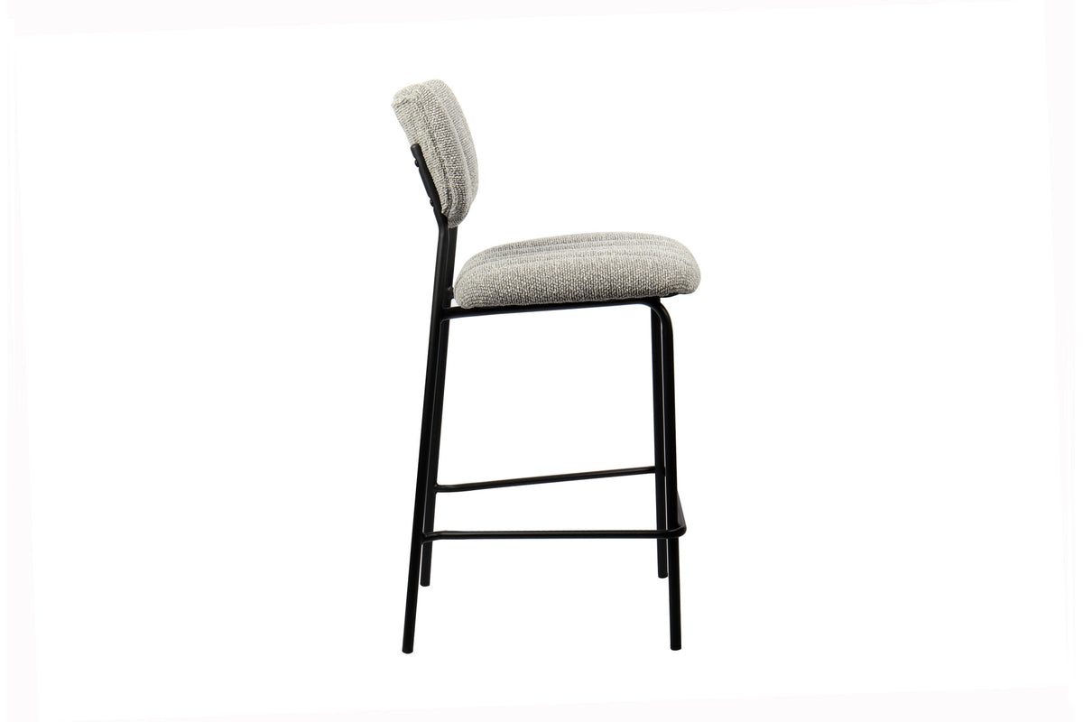 Chaise de comptoir Antura Tissu Gris clair